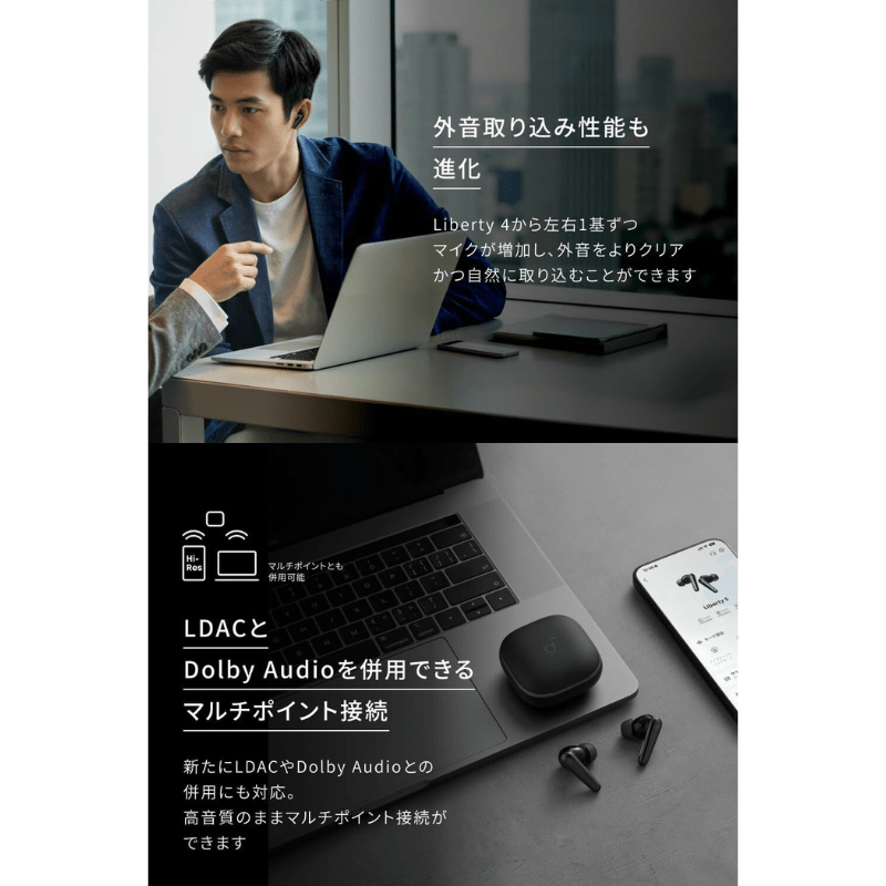 ANKER アンカー Soundcore Liberty 5 パールホワイト A3957N21 パールホワイト