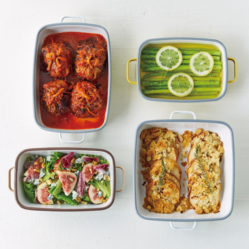 365methods サンロクゴ・メソッド ホーローオーブンディッシュ スクエア イエローxライトグレー YY-HA.Y イエローxライトグレー スクエア