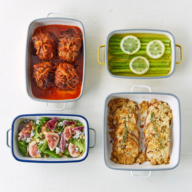 365methods サンロクゴ・メソッド ホーローオーブンディッシュ レクタングル ホワイトxライトグレー YY-HB.W ホワイトxライトグレー レクタングル