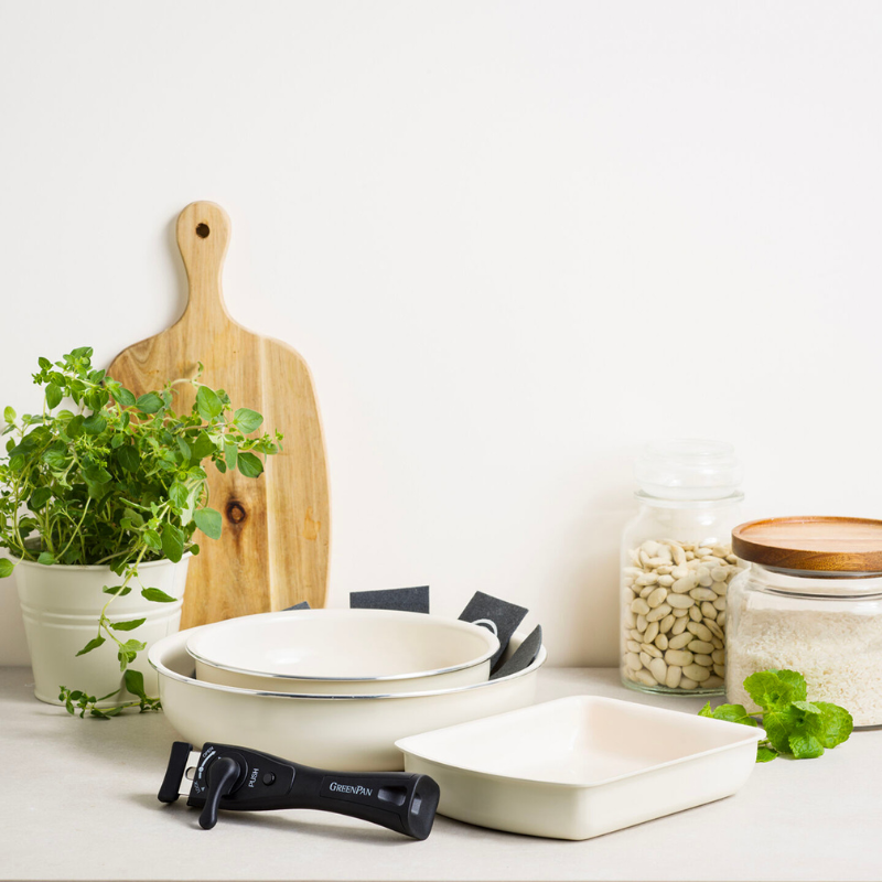 GreenPan グリーンパン クリックシェフ セット5 クリームホワイト CC009789-104 クリームホワイト セット5