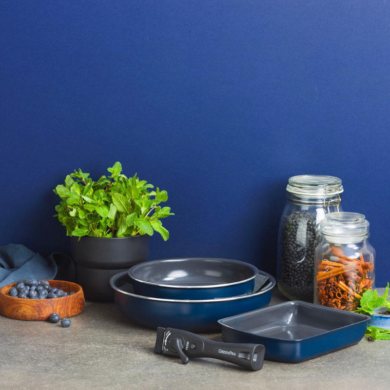 GreenPan グリーンパン クリックシェフ セット5 オックスフォードブルー CC009790-104 オックスフォードブルー セット5