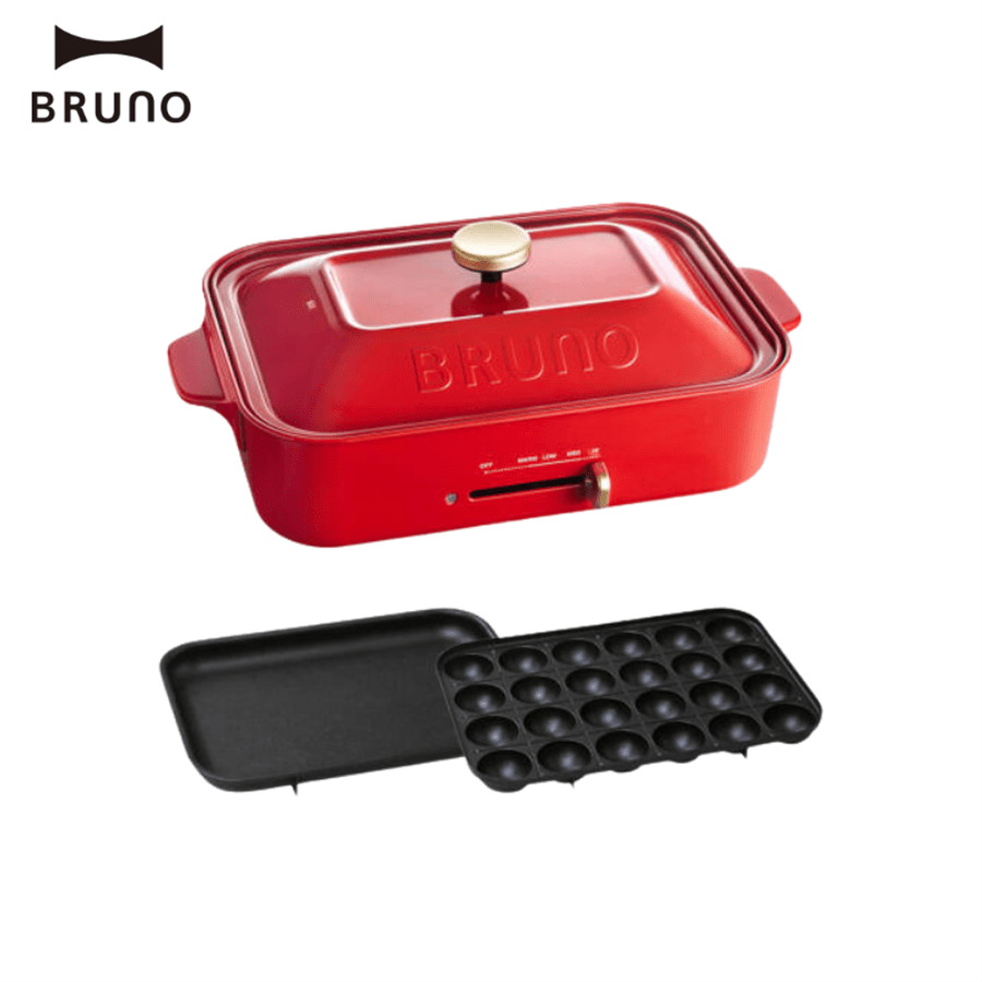 BRUNO ブルーノ コンパクトホットプレート レッド BOE021-RD レッド