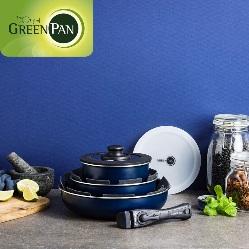 GreenPan グリーンパン クリックシェフ セット8 オックスフォードブルー CC009792-104 オックスフォードブルー セット8