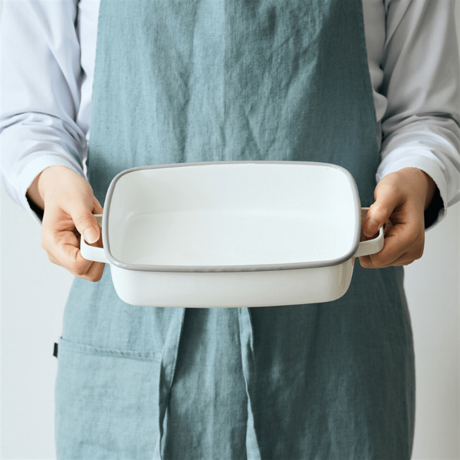 365methods サンロクゴ・メソッド ホーローオーブンディッシュ 浅型M ホワイトxライトグレー YY-HM.W ホワイトxライトグレー 浅型M