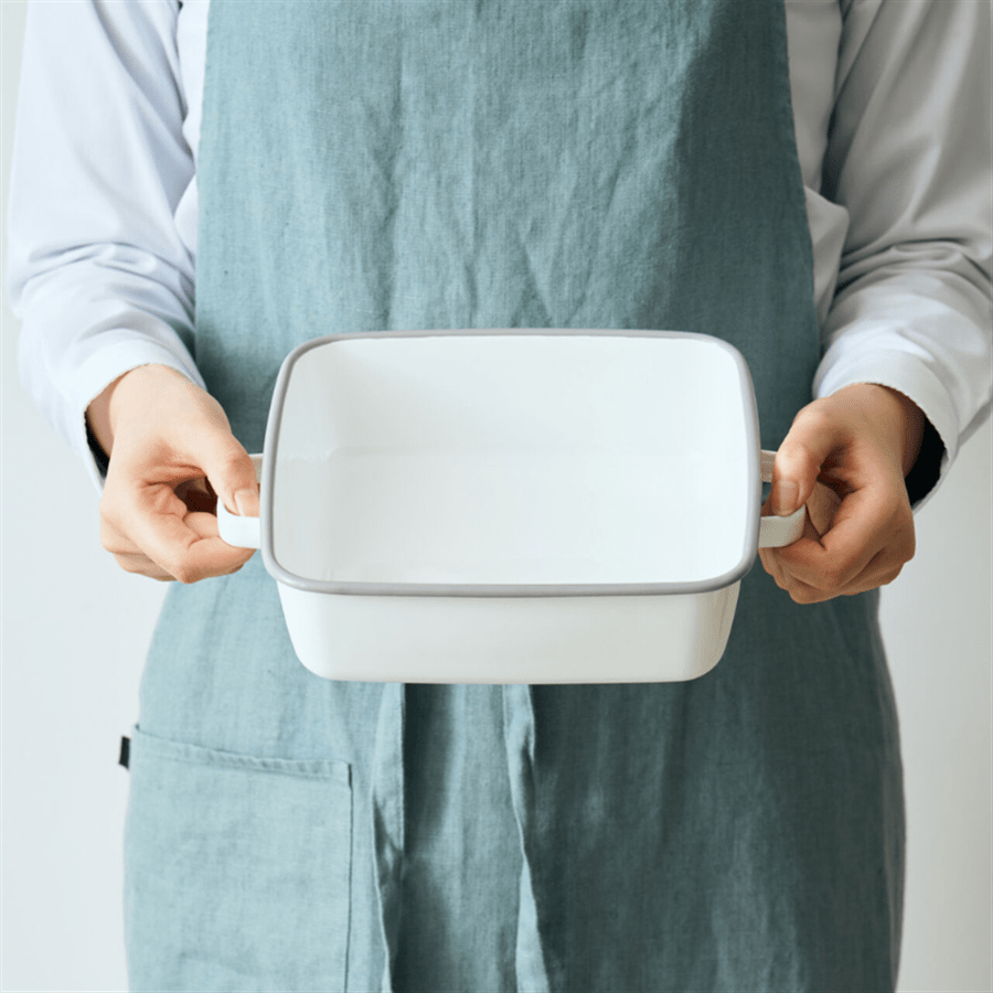 365methods サンロクゴ・メソッド ホーローオーブンディッシュ スクエア ホワイトxライトグレー YY-HA.W ホワイトxライトグレー スクエア