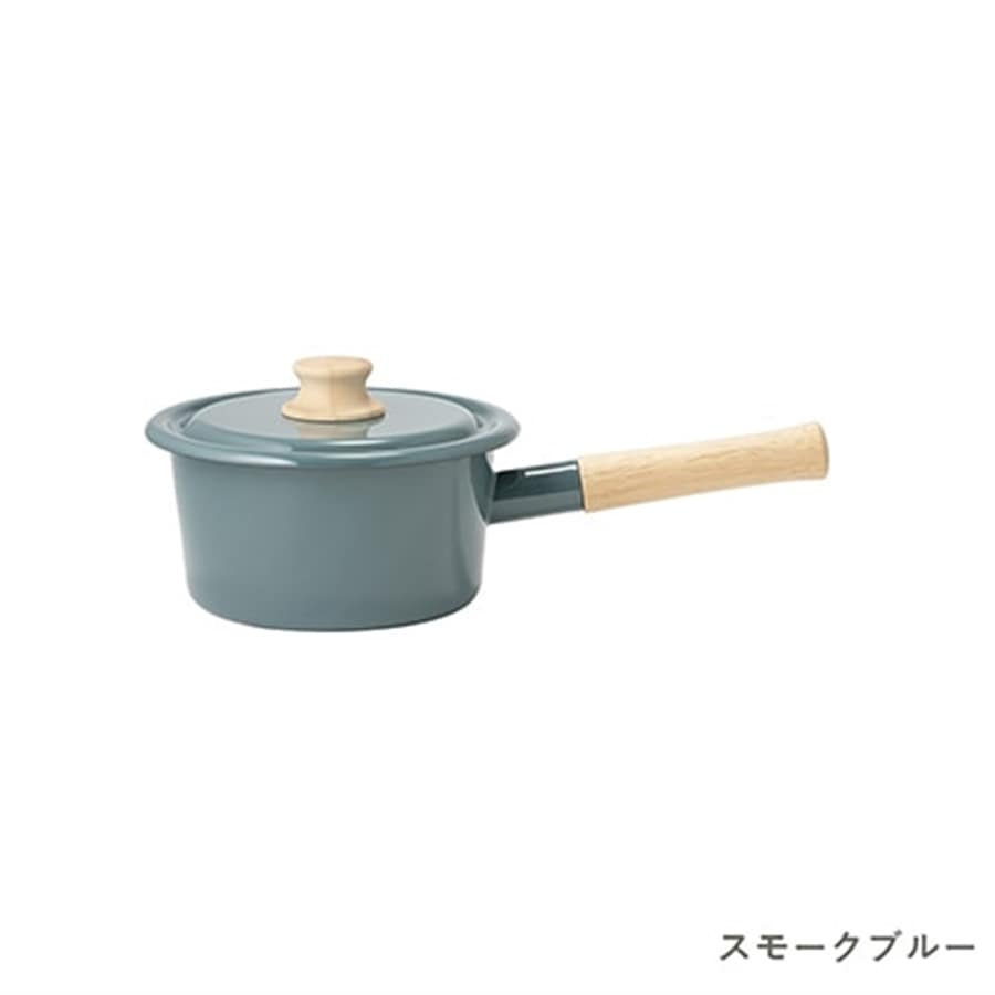 富士ホーロー Honey Ware ハニーウェア Cotton 16cm ソースパン スモークブルー ワイ・ヨット｜JAL  Mall｜マイルがたまる・つかえる ショッピングモール