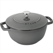 staub ストウブ Wa-NABE L 20cm グレー 40501-010 両手 鋳物 ホーロー 鍋 炊飯 3合 IH対応
