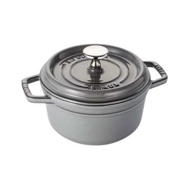 staub ストウブ ピコ・ココット ラウンド 16cm グレー 40509-479 小さい 両手 鋳物 ホーロー 鍋 IH対応