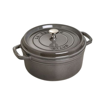 staub ストウブ ピコ・ココット ラウンド 22cm グレー 40509-307 両手 鋳物 ホーロー 鍋 IH対応