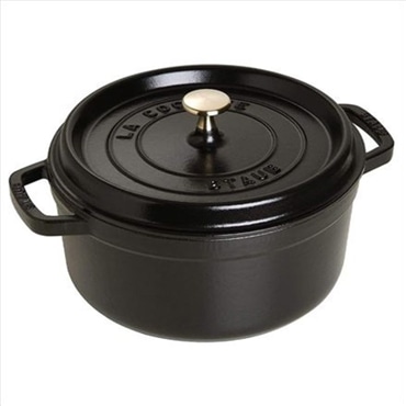staub ストウブ ピコ・ココット ラウンド 22cm ブラック 40509-305 両手 鋳物 ホーロー 鍋 IH対応