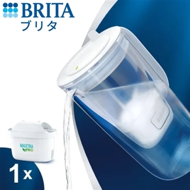 BRITA ブリタ 浄水器 グラスジャグ ライトブルー マクストラプロカートリッジ 1個付き