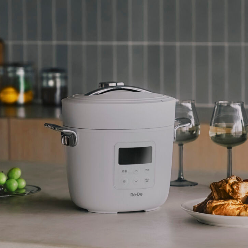 Re・De Pot 電気圧力鍋 2L ホワイト EPC01A-20WT