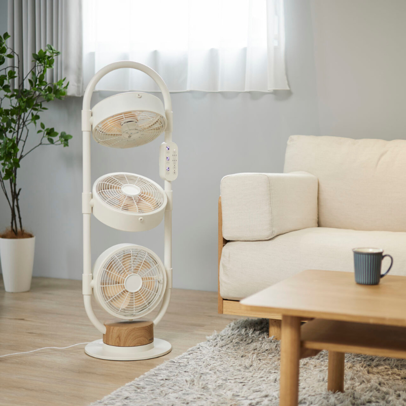 moku. マルチファン 3連 ホワイト MLF-3302/BM