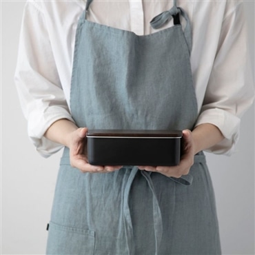 NONOJI ののじ ステンレス ランチボックス (レクタングル) ブラック NLR0950-BA