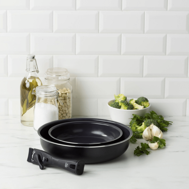 グリーンシェフ 取っ手が取れる イージースタック 3点セット ガス火専用 CC010621-104