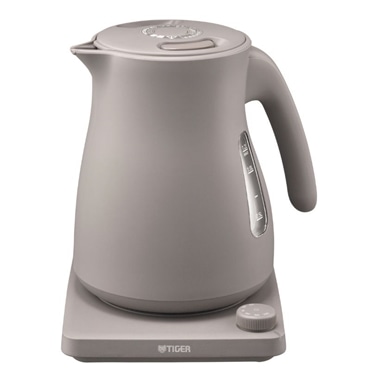TIGER タイガー 蒸気レス電気ケトル ＜QUICK・SAFE+＞ 1.2L チェスナッツグレー PTV-A120HC (温度調節機能つき)