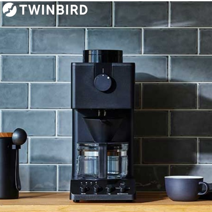 TWINBIRD ツインバード 全自動コーヒーメーカー 3杯用 ブラック CM-D457B