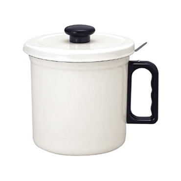 富士ホーロー オイルポット 1.5L ホワイト OP-1.5C･W