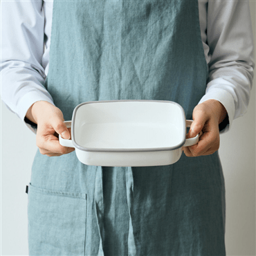 365methods サンロクゴ・メソッド ホーローオーブンディッシュ 浅型S ホワイトxライトグレー YY-HS.W