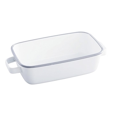 365methods サンロクゴ・メソッド ホーローオーブンディッシュ レクタングル ホワイトxライトグレー YY-HB.W