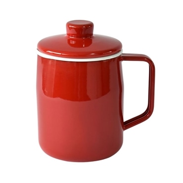 富士ホーロー フィルト 1.0Lオイルポット レッド OP-1.0L.R