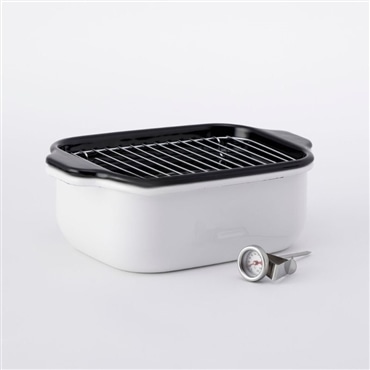 富士ホーロー 角型天ぷら鍋ワイド TP-22K.W