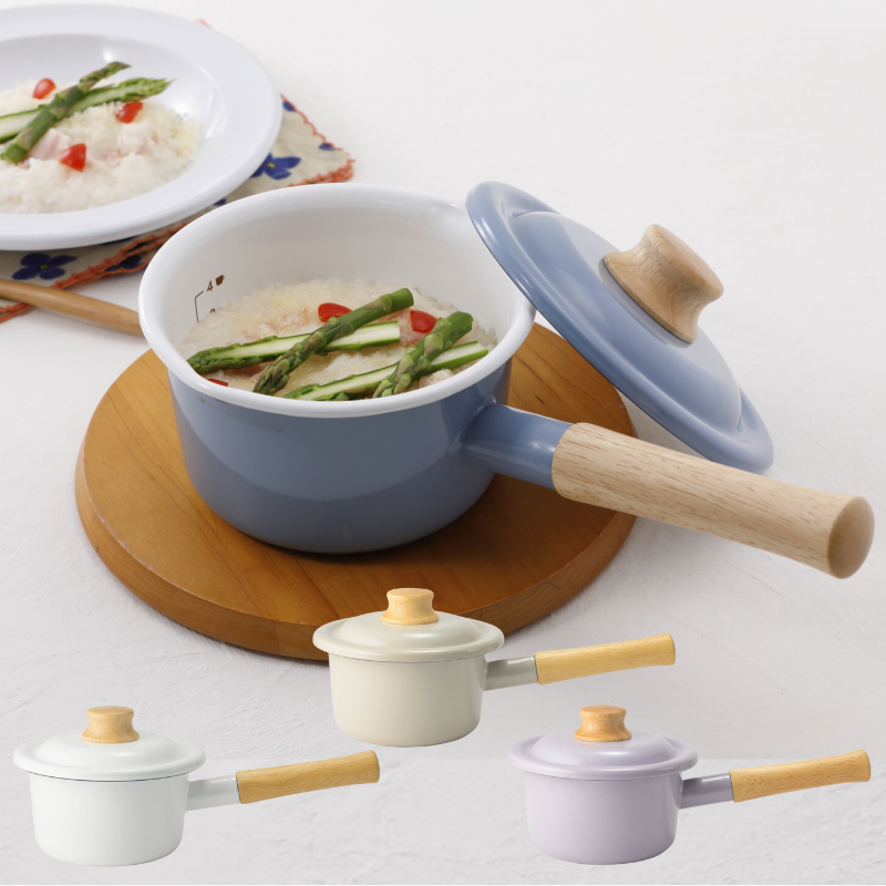 富士ホーロー コットンプラス ミルクパン 14cm パープル CTP-14M.PU