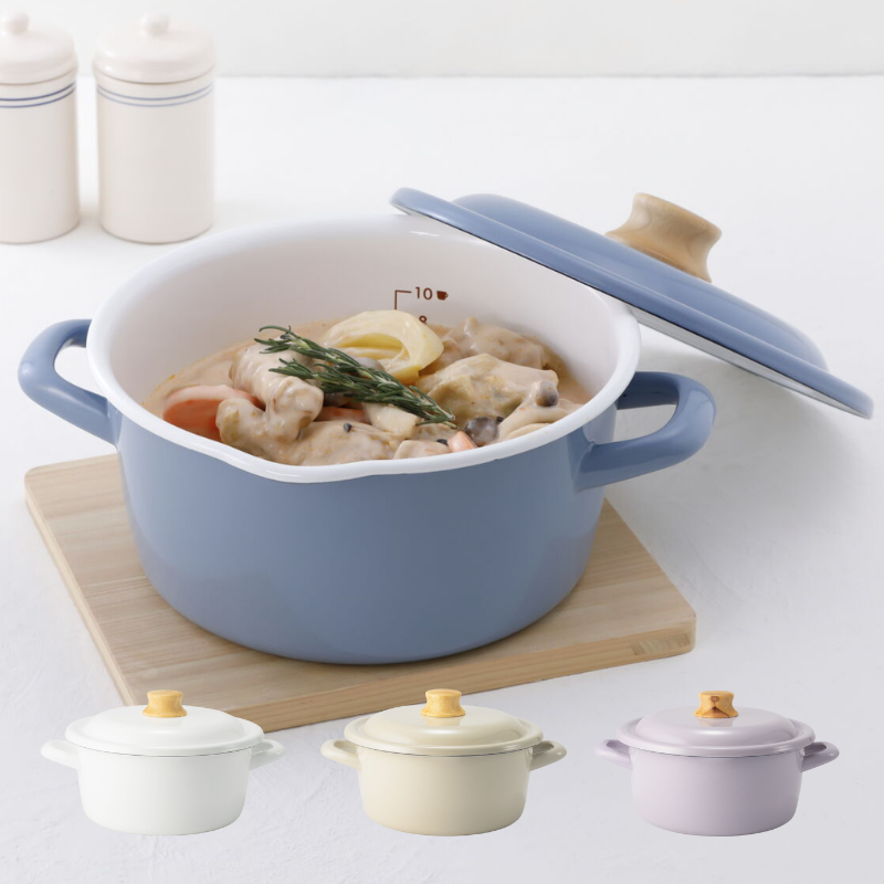 富士ホーロー コットンプラス キャセロール 20cm パープル CTP-20W.PU