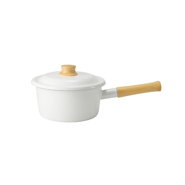 富士ホーロー コットンプラス ソースパン 18cm ホワイト CTP-18S.W