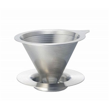 HARIO ハリオ ダブルメッシュメタルドリッパー 01 1-2杯用 ヘアラインシルバー DMD-01-HSV