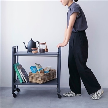 365methods(サンロクゴ・メソッド)HOME DECOR フォールディングトローリー グレー WK280087