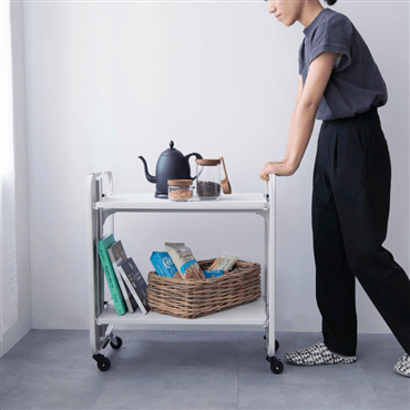 365methods(サンロクゴ・メソッド)HOME DECOR フォールディングトローリー ホワイト WK280087-1