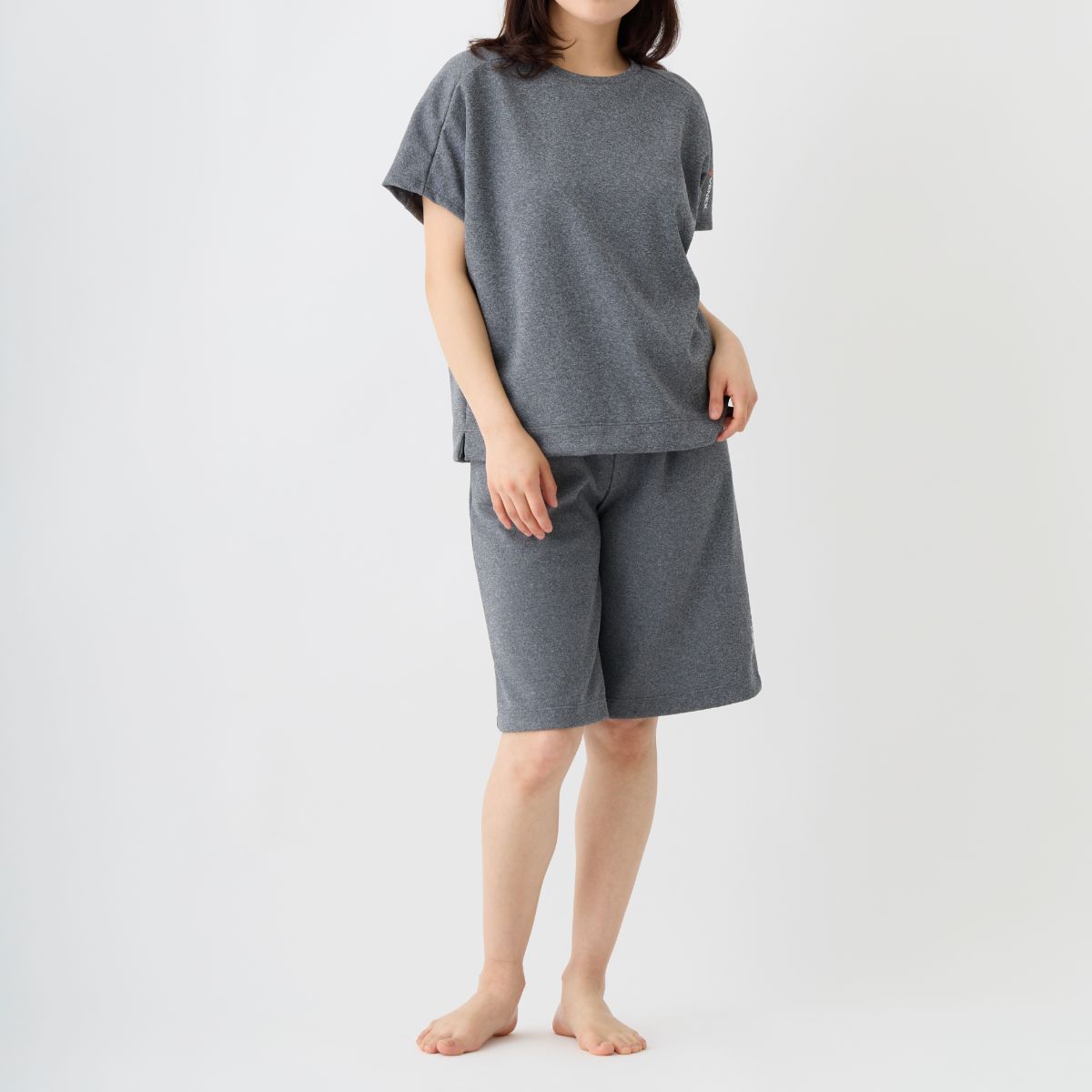 ベネクス リカバリーウェア リカバリームーヴ ≪一般医療機器≫ ショートスリーブ ハーフパンツ 上下セット レディース 杢グレー 杢グレー M
