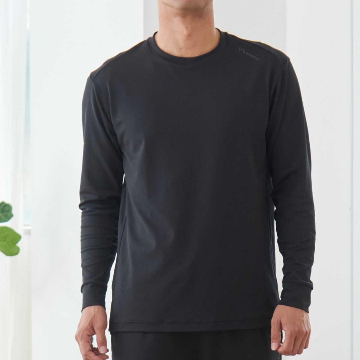 ベネクス リカバリーウェア スタンダードドライ＋ ≪一般医療機器≫ ロングスリーブクルーネック メンズ ブラック