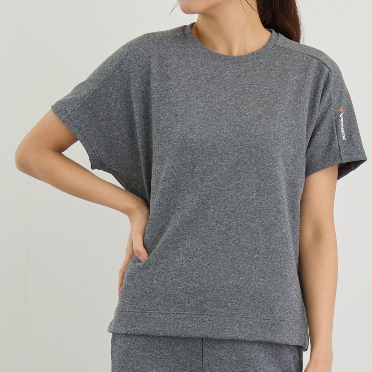 ベネクス リカバリーウェア リカバリームーヴ ≪一般医療機器≫ ショートスリーブ レディース 杢グレー