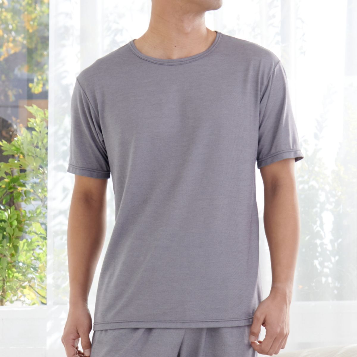 ベネクス リカバリーウェア コンフォートクール ショートスリーブ メンズ グレー