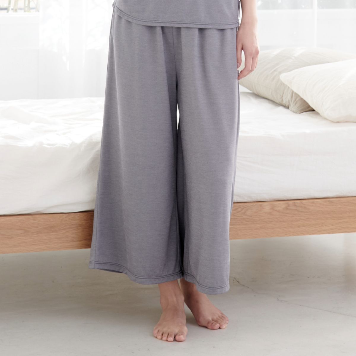 ベネクス リカバリーウェア コンフォートクール ガウチョパンツ レディース グレー