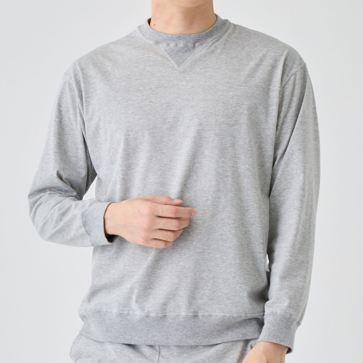 ベネクス リカバリーウェア リカバリーデイズ  ≪一般医療機器≫ ロングスリーブクルーネック メンズ 杢グレー