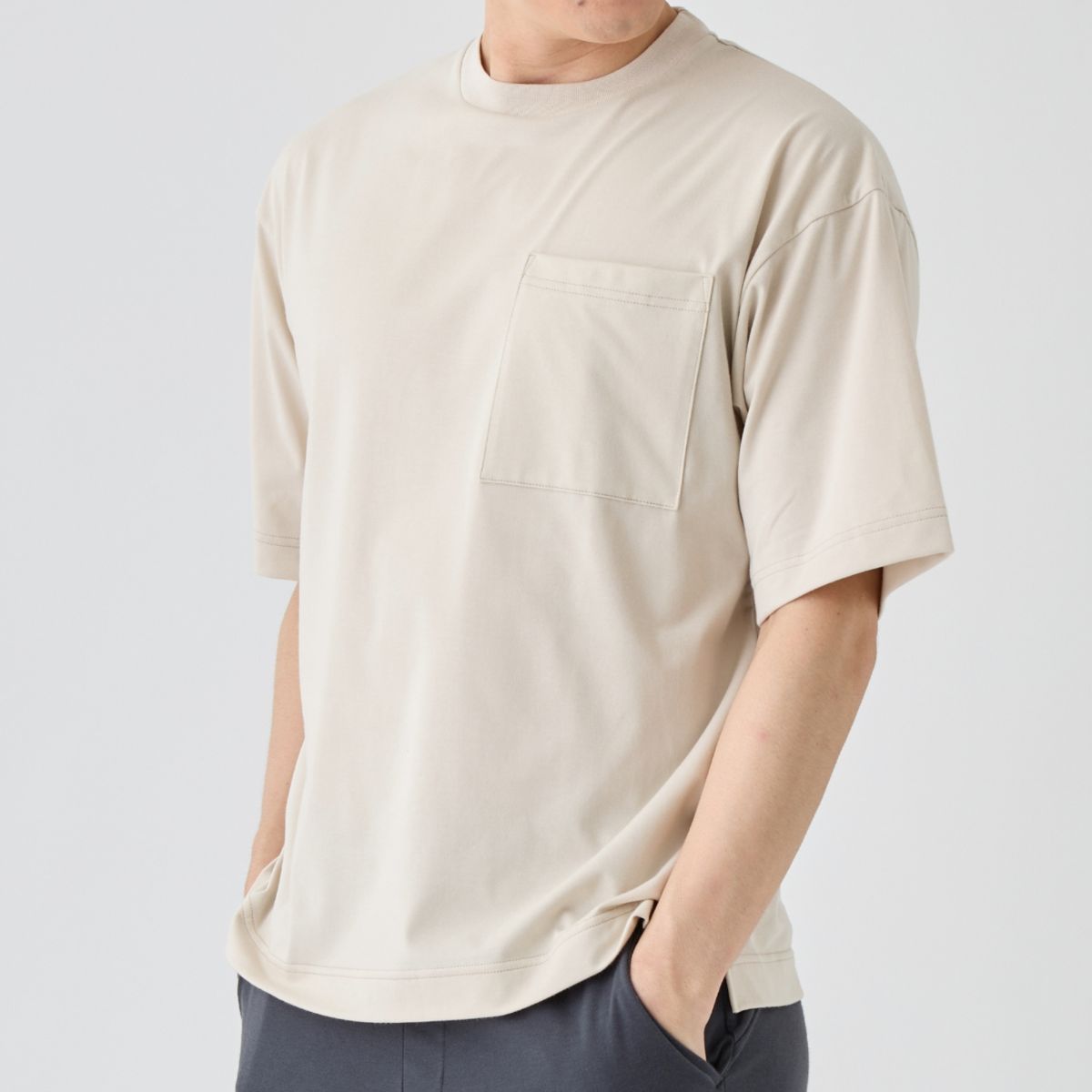 ベネクス リカバリーウェア リカバリーデイズ  ≪一般医療機器≫ ショートスリーブ ポケット T メンズ ベージュ