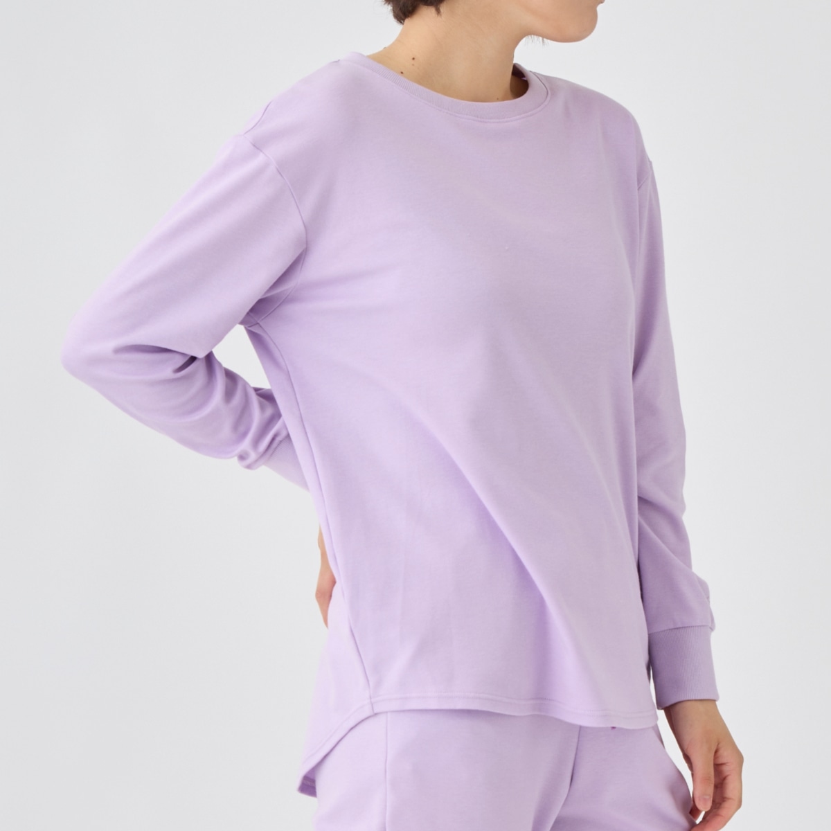 ベネクス リカバリーウェア コンフォートタッチ クルーネック 長袖  レディース ラベンダー