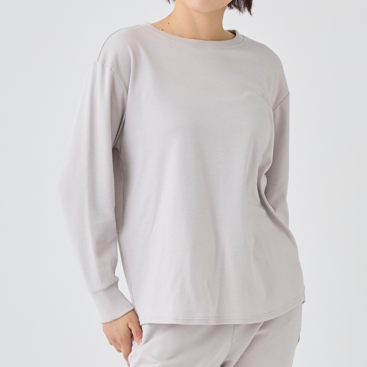 ベネクス リカバリーウェア コンフォートタッチ クルーネック 長袖  レディース ライトグレー