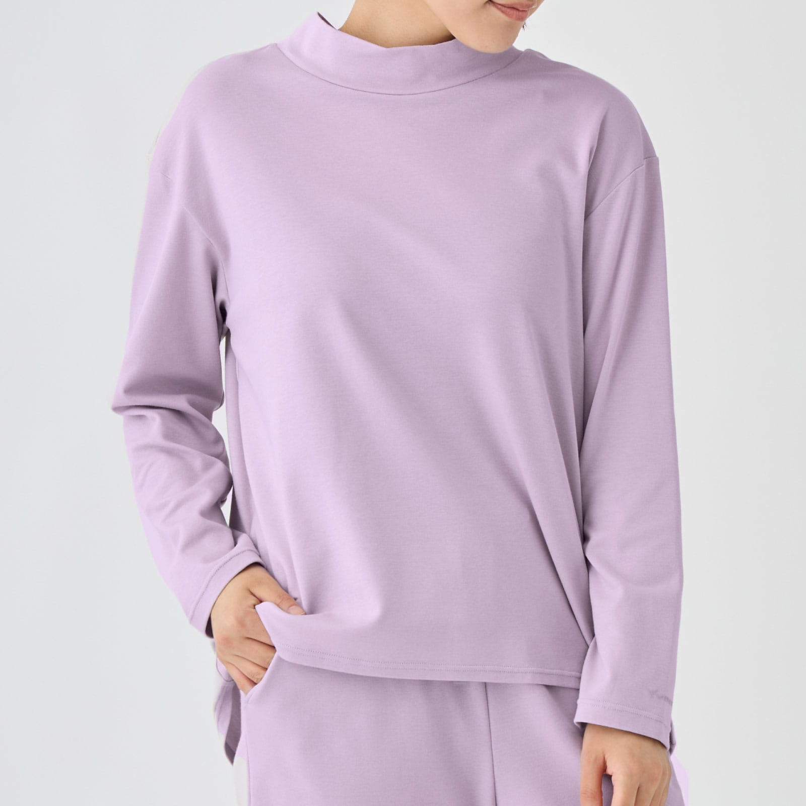 ベネクス リカバリーウェア コンフォートタッチ ハイネック 長袖  レディース ラベンダー