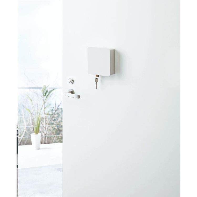 マグネットキーフック２段　タワー　　ホワイト