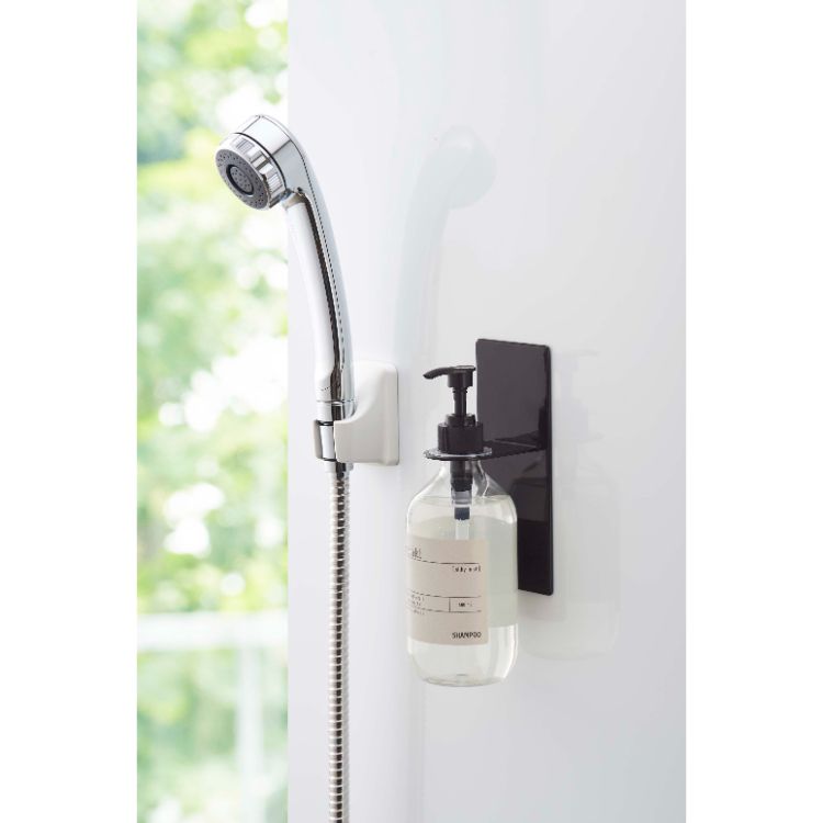 マグネットバスルームディスペンサーホルダー　タワー　ブラック