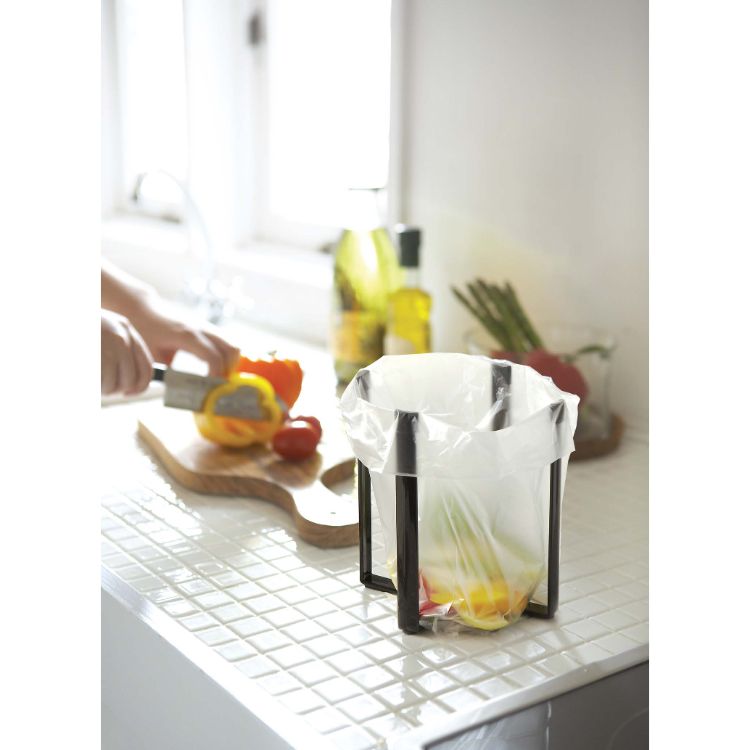 ポリ袋エコホルダー　タワー　ブラック