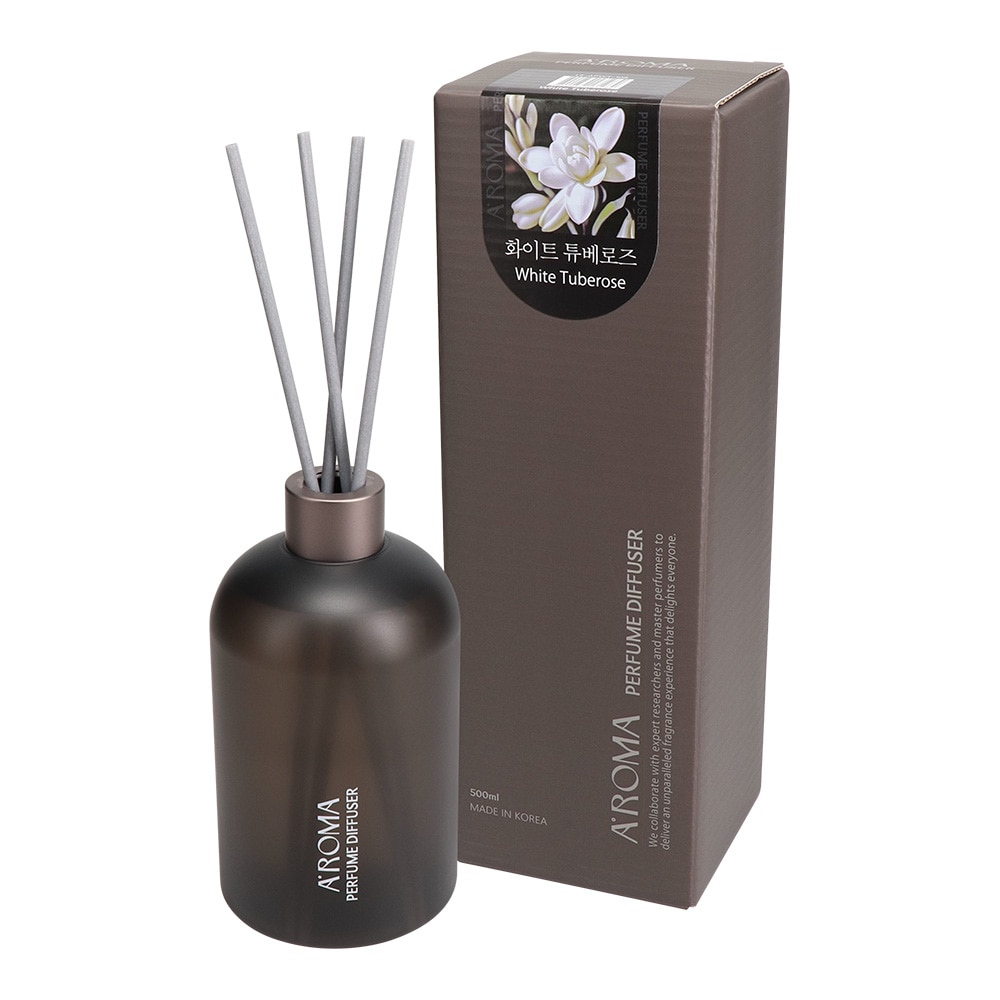 リードディフューザー ホワイトチュベローズ 韓国発フレグランスブランド 「A'ROMA」PERFUME DIFFUSER