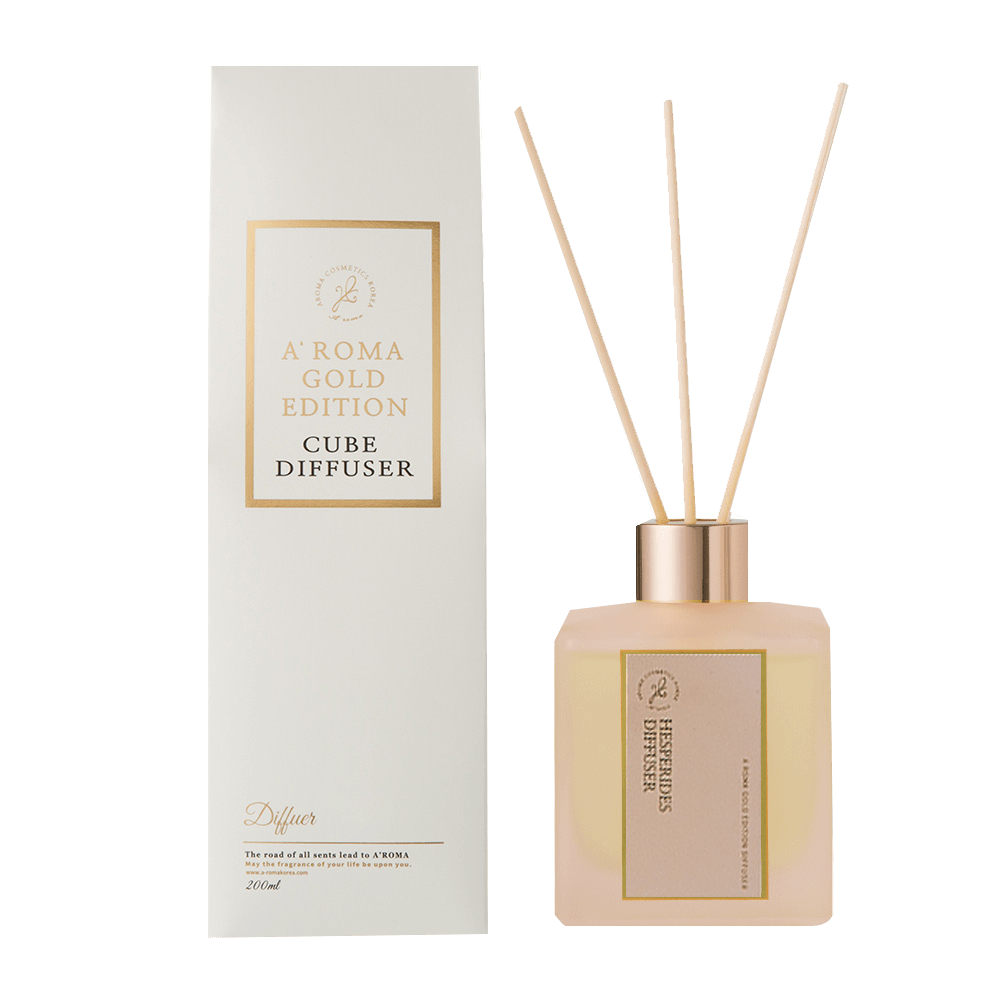 キューブディフューザー ヘスペリデス 韓国発フレグランスブランド「A'ROMA」 GOLD EDITION CUBE DIFFUSER