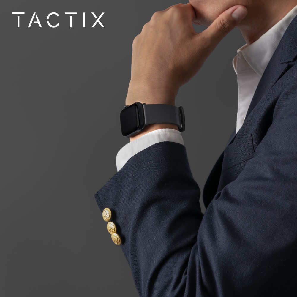 Apple Watch (38／40／41／42mm)用 ジェニュインレザーループ ネイビー TACTIX（タクトナイン）