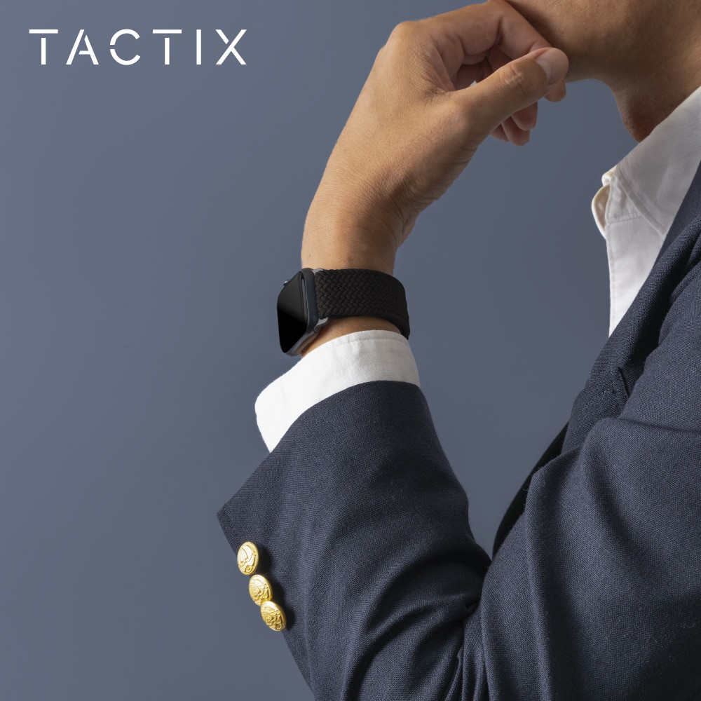 Apple Watch (38／40／41／42mm)用 マグネティックループ ブラック TACTIX(タクトナイン)