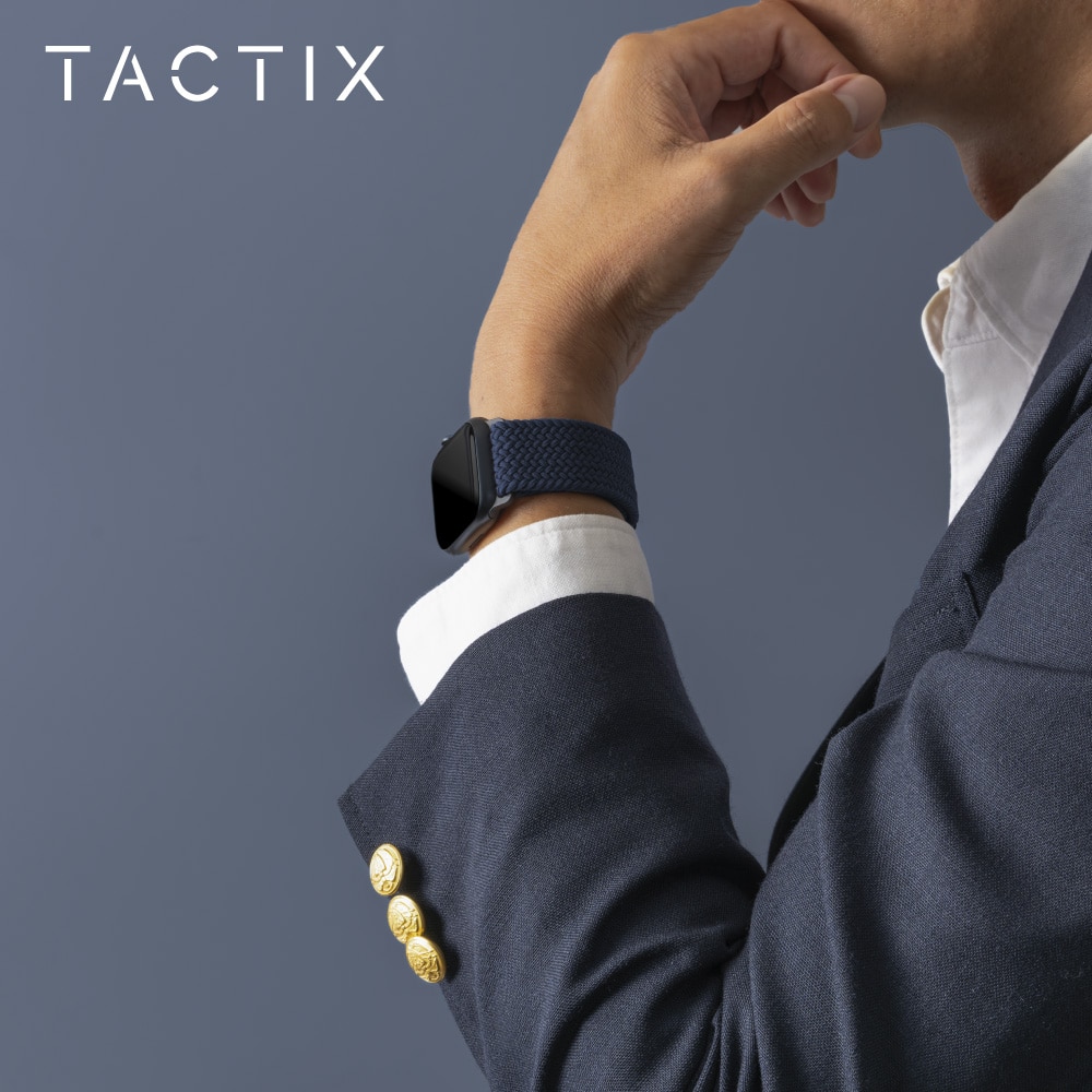 Apple Watch (38／40／41／42mm)用 マグネティックループ ネイビー TACTIX(タクトナイン)